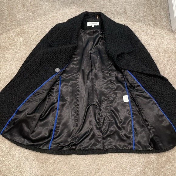 Calvin Klein women size 6 black jacket with belt - Picture 6 of 9